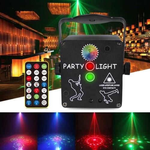 60 Pattterns Disco Lamps USB Mini Laser Show Projector Colorful Party Lights RGB DJ Stroboscopes Stage Lighting For Bar Club
