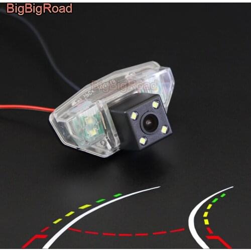 BigBigRoad Car Intelligent Dynamic Track Rear View CCD Camera For Acura TSX For Honda Odyssey Crosstour MRV Accord Civic Pilot