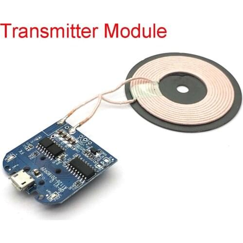 DC 5V Micro USB Port Qi Standard Wireless Phone Charger PCBA Circuit Board + Coil Wireless Charging DIY For Samsung Smartphones