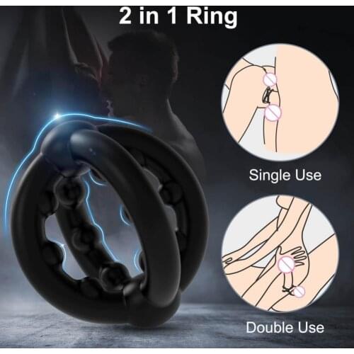 OLO Cock Lock Ring Scrotum Bind Elastic Sex Toys for Men Erection Penis Ring Male Nuts Ejaculation Delay Liquid Silicone