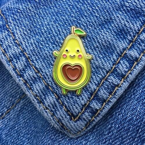 Avocado Vegan enamel pin Food Vegetable badge