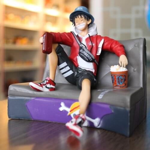 15cm Anime Figure One Piece Luffy Sauron Ace Hawkeye Garage Kit Doll Ornaments Model Street Action Figur Tide Play Popular Brand