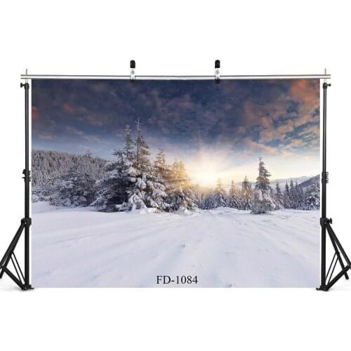Snowy Woods Photography Background Sunset Backdrop Portrait For Photograph Accessories Vinyl Cloth Backdrops Photo Studio