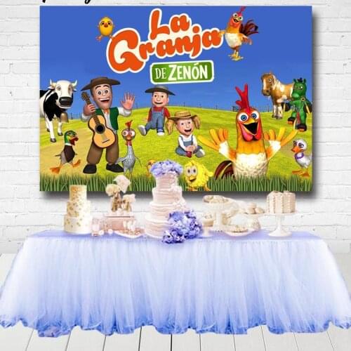 La Granja De Zen N Backdrops Boys Newborn Baby Shower Birthday Party Photocall Farm Photography Backgrounds Custom