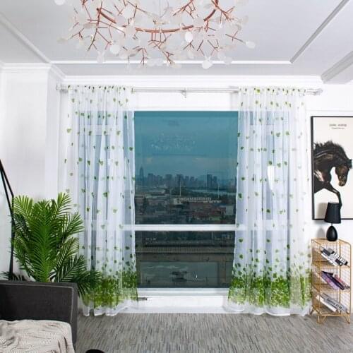 Modern Tulle Curtains For Living Room Bedroom Kitchen Curtains Floral Window Treatment Curtain Panel Drape