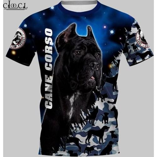 HX Newest Cane Corso My Dog Summer Unisex T-Shirt Men Streetwear 3D Print Harajuku Short Sleeve Casual Pullover Drop Shipping