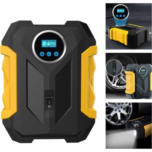 G99F Car Multi-purpose Mini Tire Inflator Digital Display Electric Air Compressor Pump Portable Air Compressor Cable