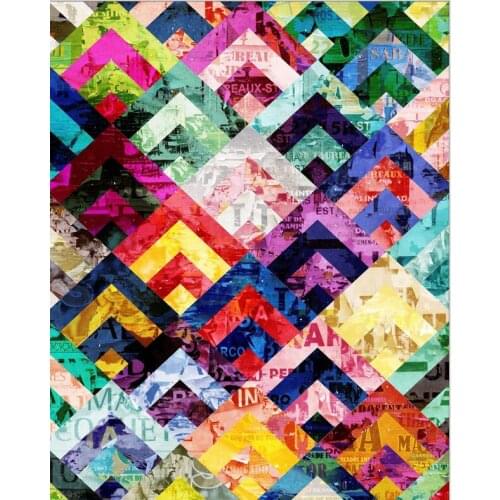 JMINE Div 5D geometric colorful Full Diamond Painting cross stitch kits art High Quality Scenic 3D paint by diamonds