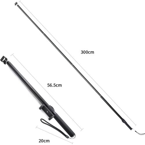 DJI OSMO Pocket Multi Functional tripod Fixed bracket with CNC phone clip bracket long 300cm 3M exteneded tripod Telescopic rod