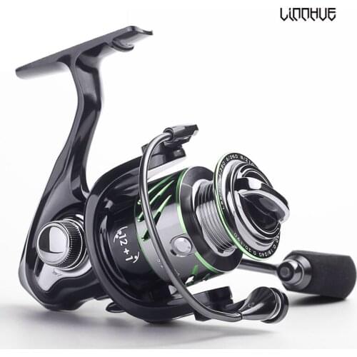 LINNHUE New Really 9+1 Metal Bearings Fishing Reel 5.2:1 Gear Spinning Reel1000H Max Drag Power Carp Fishing For Bass Tackles