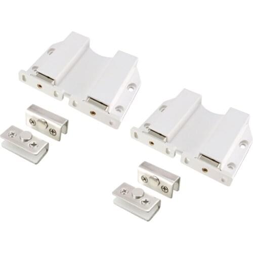Uxcell 1set/2set/4Set Magnetic Catch Set Magnetic Touch Catch Latch Closure with Clamp for home furniture for 5-8mm Glass Door