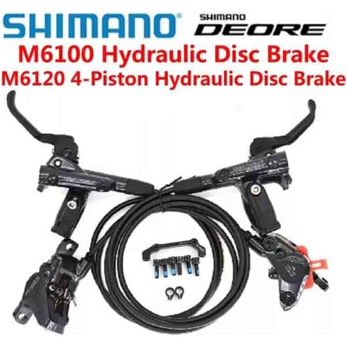 SHIMANO DEORE M6000 M6100 M6120 4 piston Brake Groupset DEORE Brake 850-1450 Front&Rear Mountain Bikes Hydraulic Disc Brake MTB