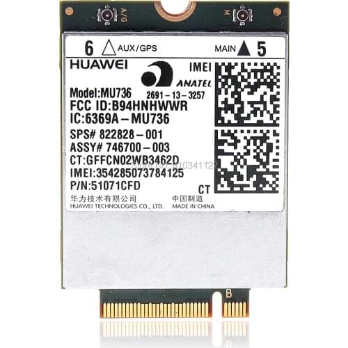 Hua.wei MU736 3G WWAN Card Module 723985-001 748599-001 For HP ProBook 430 440 640 645 650 655 G1 ZBook 17 EliteBook 850, 820 G1