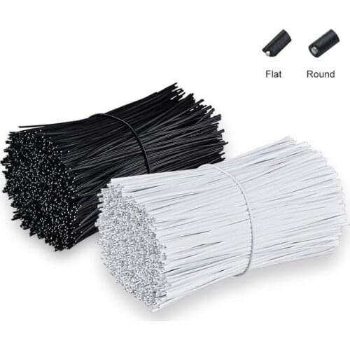 1000pcs Reusable Twist Wire String Tie Packaging cable organizer binding wrap Plastic Shell plant support straps Garden supplies