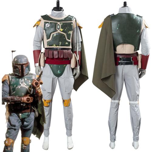 Star Cosplay Wars Boba Fett Cosplay Costume Men Uniform Outfits Halloween Carnival Suit