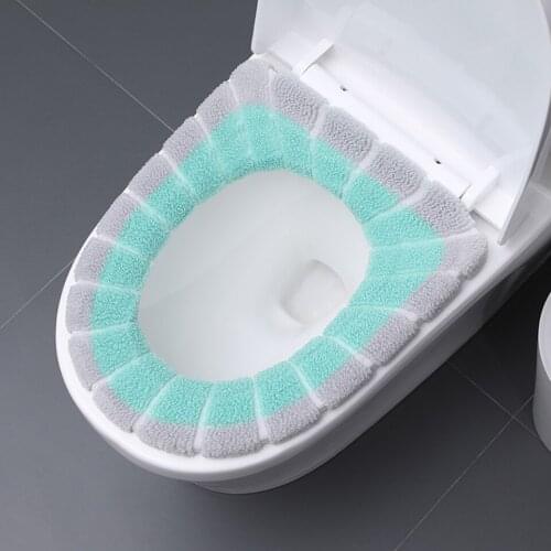 Soft Acrylic Washable Toilet Seat Cover Warm Mat Home Decor Closestool Mat Seat Case Toilet Lid Cover Accessories Bathroom Home