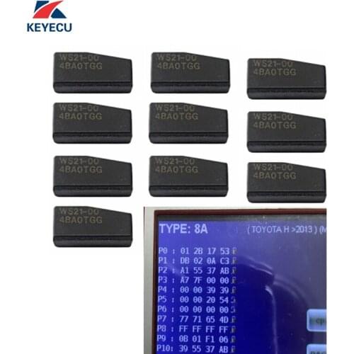 KEYECU Pack of 10 , Transponder Chip for Toyota 2013-2017, WS21-4D 128 Bit for H Master Chip P4:39