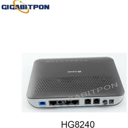 10pcs of second-hand Huawei 7-8 layer new GPON/EPON un hg8240 4ge+2 port SC UPC ONU ONT router with power no box