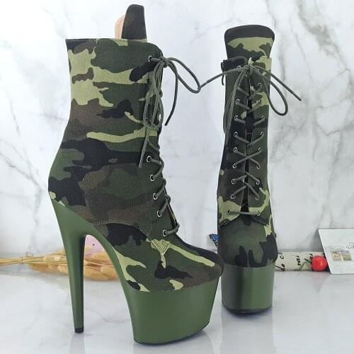 Leecabe Navy Upper 17CM/7inches Pole dancing shoes High Heel platform Pole Dance boot