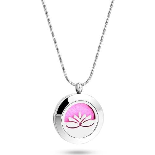 1Pc Stainless Steel Pendant Necklace Essential Oil Aroma Necklace For Jewelry Gift With 45cm 60cm Chain