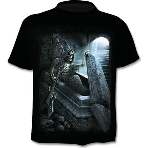 Drop Ship Summer New 3D Skull T-Shirt Men and Women Hip Hop Funny Casual T-Shirt Short Sleeve O-Neck Top Fashion HarajukuT-Shirt