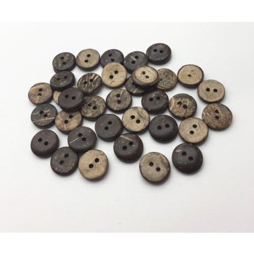 100pcs 11mm Sewing Round 2 Holes Coconut Shell Buttons Garment Clothes Accessories For Scrapbooking Embellishments Wholesale