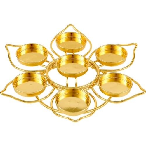 Seven Star Plum Butter Candle Lamp Holder Evergreen Lotus 7 Capsules