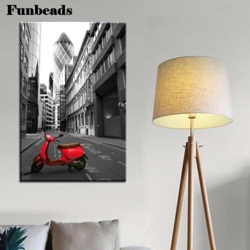 Modern City diamond Painting Landscape of the Tower in Paris cross stitch kit diamond embroidery mosaic black white decor FF925