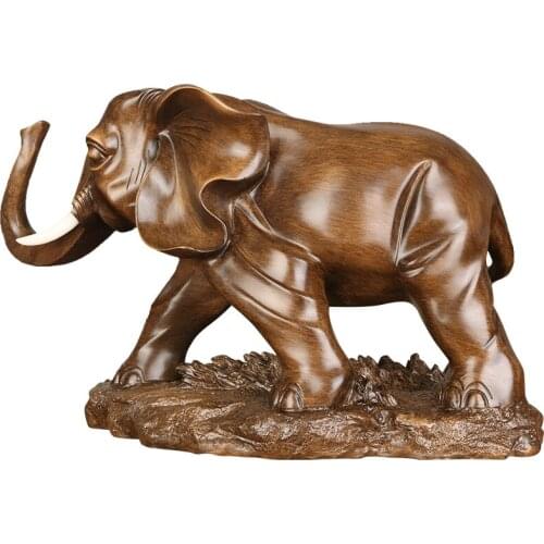 Elephant Ornaments Resin Crafts Elephant Home Living Room Tv Cabinet Decorations Figurines Miniatures Statues Sculptures