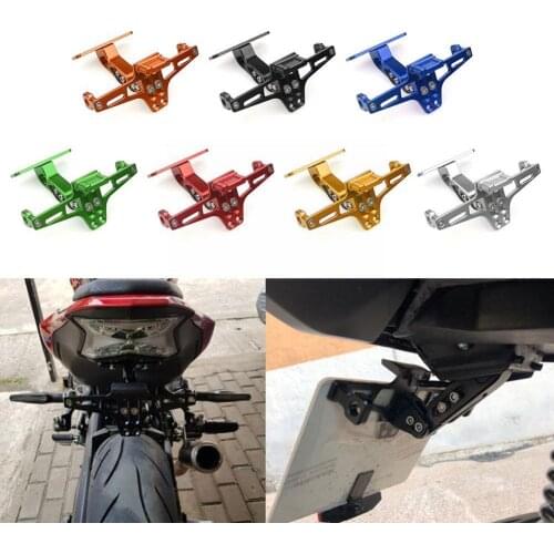 Motorcycle Universal Adjustable Fender Eliminator Tail Plate Rear License For Kawasaki NINJA400 Z900 Tidy Z750 Z1000 Z800 H X0K9