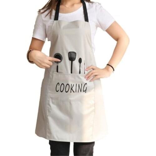 Ladies Adult Apron Stripe Drying Home Cooking Barbecue Coffee Shop Kitchen Accessories Waterproof Polyester Apron