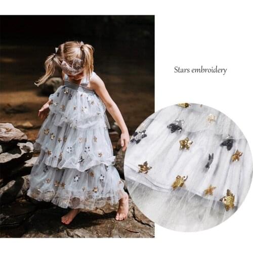 BOBOZONE 2019 TUTU Star sequined veil dress for kids girls mother skirt