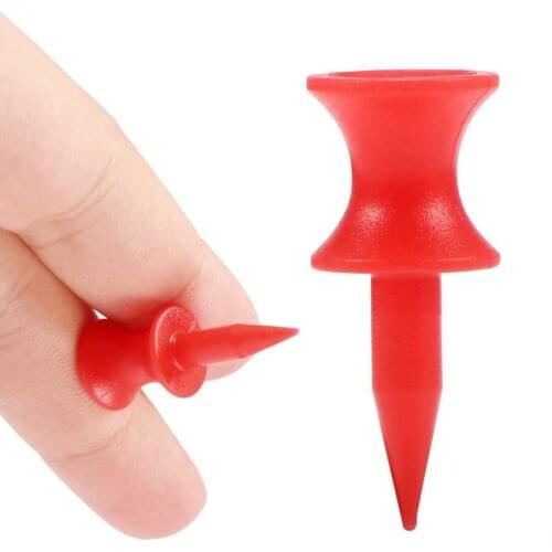 100Pcs 30MM Golf Tees Double Deck Tees Red Golf Ball Holder Tees Outdoor Golf Accessories Plastic Golf Tees