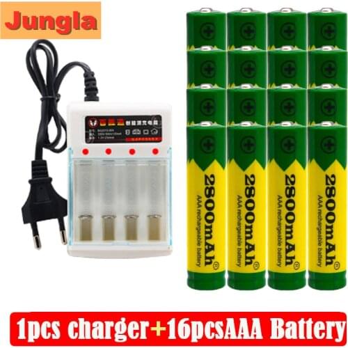 2020 AAA Battery Alkaline 2800 MAH 1.5 V AAA rechargeable battery for Battery Remote Control Toy Battery Light Battery+charger