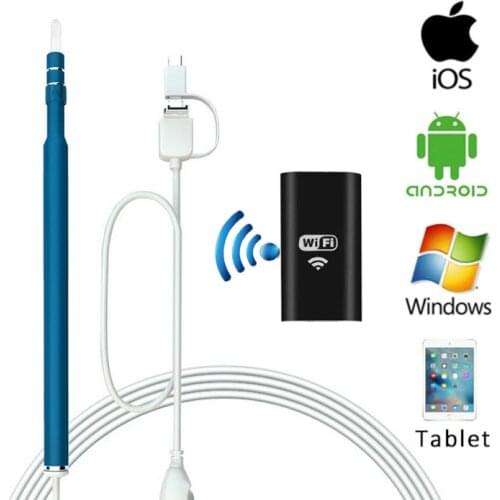 3in1 HD720P WIFI Wireless Android OTG USB Otoscope Earwax Visual Inspection Video Camera Ear Health Care Portable Pen USB Camera