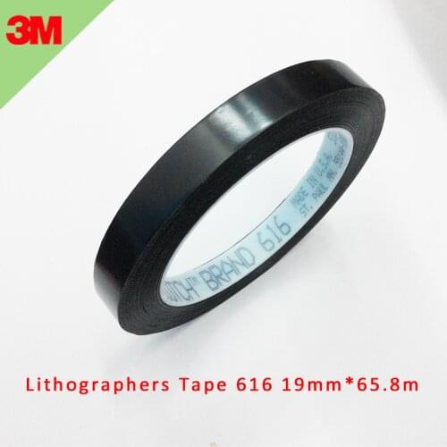 48pcs/roll 3M 616 Lithographers Tape for Film Light Masking UV Resist LCD TFT Ruby Red UPVC 19mm*65.8m