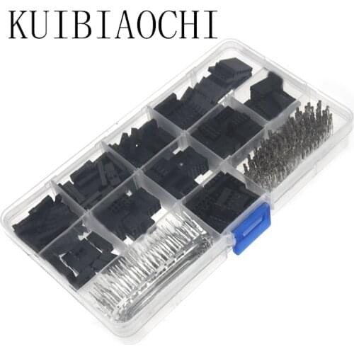 620pcs Dupont Connector 2.54mm, Dupont Cable Jumper Wire Pin Header Housing Kit, Male Crimp Pins+Female Pin Terminal Connector