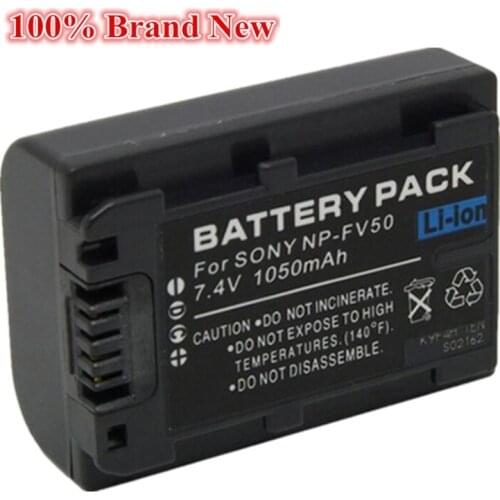 1050mah 100% brand new Replacement Camera Battery For Sony HDR-PJ675 HDR-CX450 NP-FV30 NP-FV50 NP-FV70 NP-FV100 HDR-XR550/E