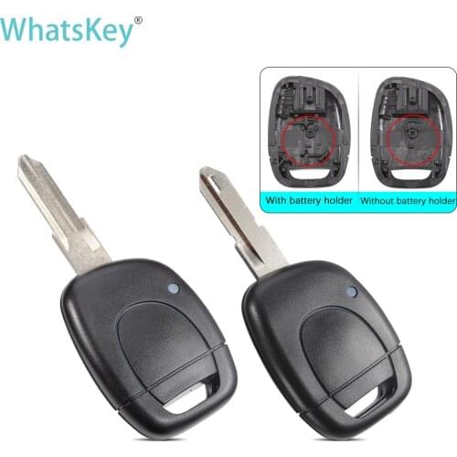 WhatsKey 1 Button Keyless Entry Remote Car Key Shell Case For Renault Clio Twingo Kangoo Master VAC102/NE73 Blade Replacement