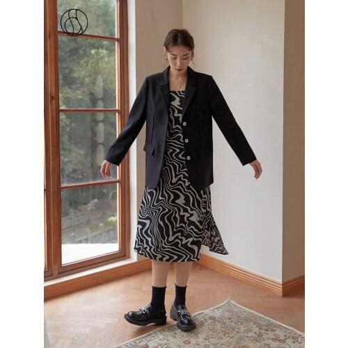 Женские прямые пиджаки DUSHU China At AliExpress