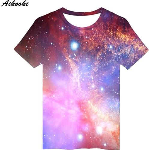 Star Sky T-shirt Fashion Harajuku Starry Sky Print T-shirt Men Women Cotton T-shirt Streetwear Hip Hop Tee Tops Unisex Clothing
