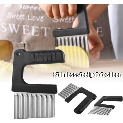 HOT Stainless Steel Potato Wavy Slicer Multifunctional Vegetables Cutter Practical Kitchen Tool for Dough Fruits Cutting