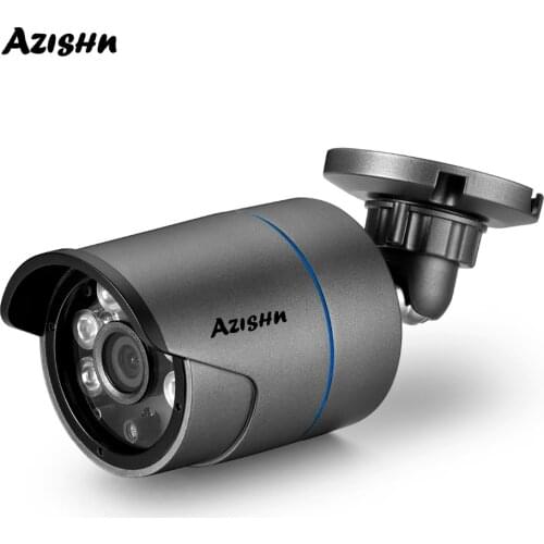 AZISHN Metal IP Camera H.265+ 3MP 2304X1296 6IR night visvion Motion Detection XMEye P2P CCTV Camera IP67 waterproof