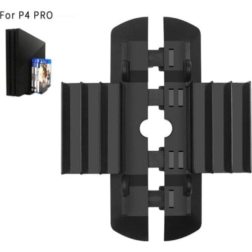 PS4 Multi-function Vertical Cooling Stand Cradle Disk Holder Bracket For Sony Playstation 4 Pro Slim W/ Game CD Disk Storage