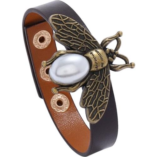 Fashion Personality Creative Leather Bracelet for Men and Women Simple Ins Retro Style PU Bracelet Trendy Jewelry