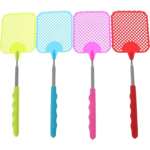 2020 New Fly Swatters Telescopic Extendable Flies Trap Retractable Swatter Garden Supply Fly Swatter Prevent Pest Mosquito Tool
