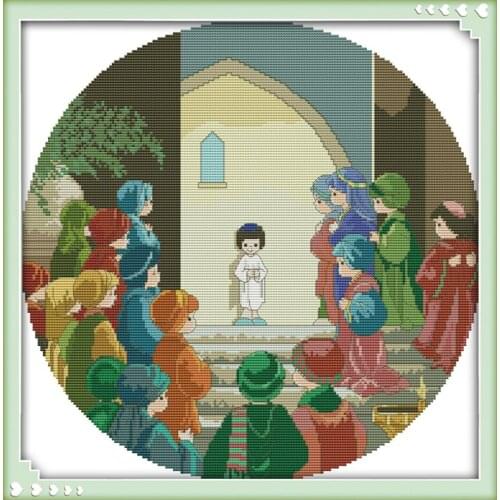 Fairy tales (4) cross stitch kit 14ct 11ct count print canvas stitching embroidery DIY handmade needlework