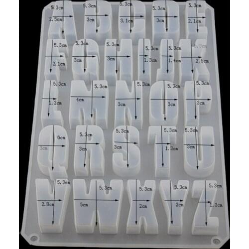 English Letter Pendant Resin Mold Kit Alphabet Resin Casting Mold Art Craft Tool