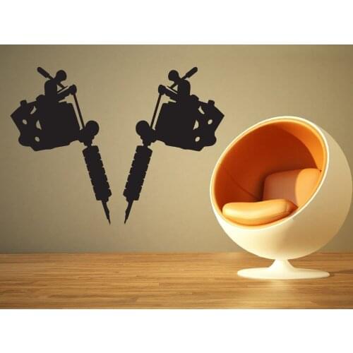 Machine Gun Sign Wall Room Decor Art Vinyl Sticker High Quality Mural Decal New Design Wall Tattoo Living Room Home Decor LA287