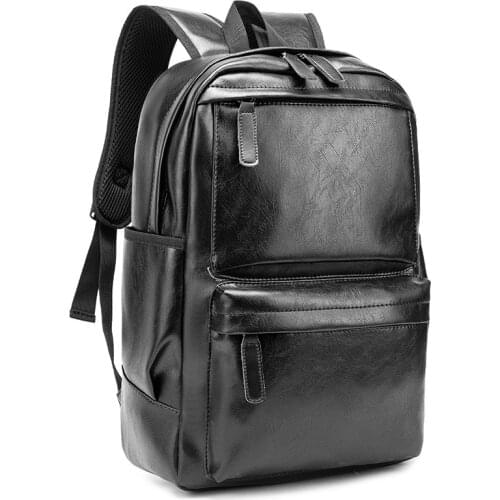 Newhotstacy Bag 05202021 Mens PU leather backpack fashion backpack laptop bag old fashion schoolbag